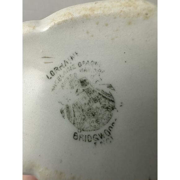 John Edwards Porcelaine de Terre Oval Serving Dish And Gravy Boat England - Picture 5 of 11